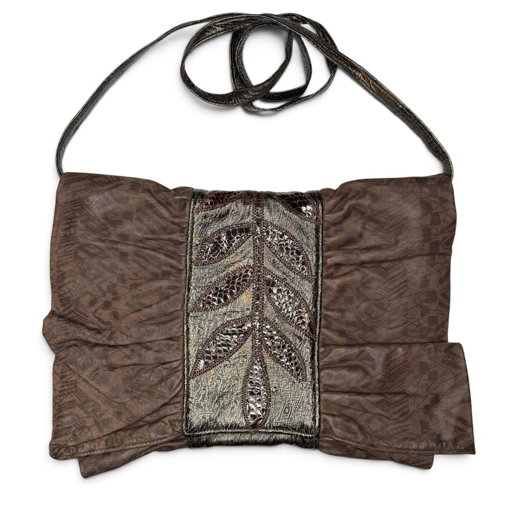 Vintage Snakeskin Inlay Purse Clutch Crossbody Shoulder Bag Retro Boho Unique
